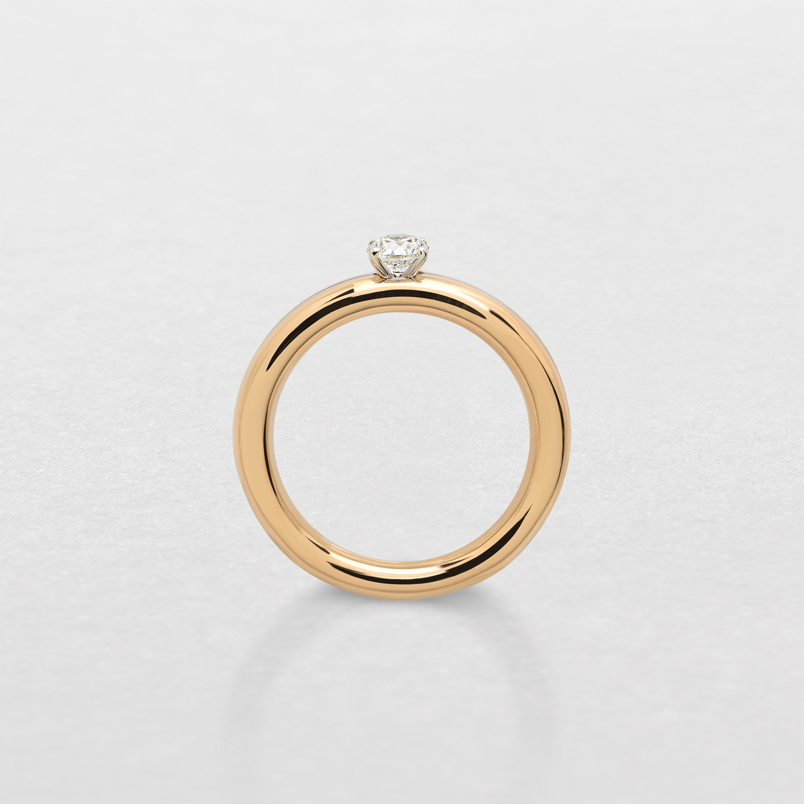 pink gold and diamonds ring