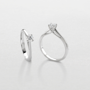 anello in oro bianco e diamanti