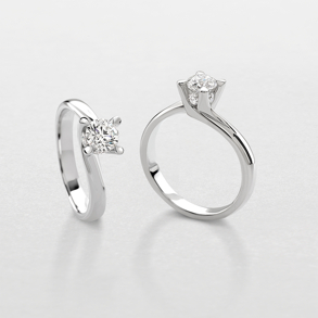 anello in oro bianco e diamanti