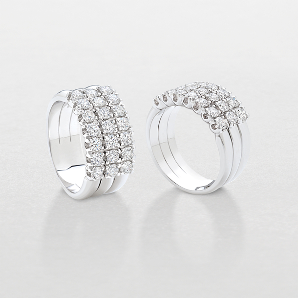 anello in oro bianco e diamanti