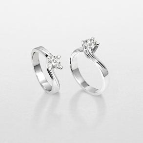 anello in oro bianco e diamanti