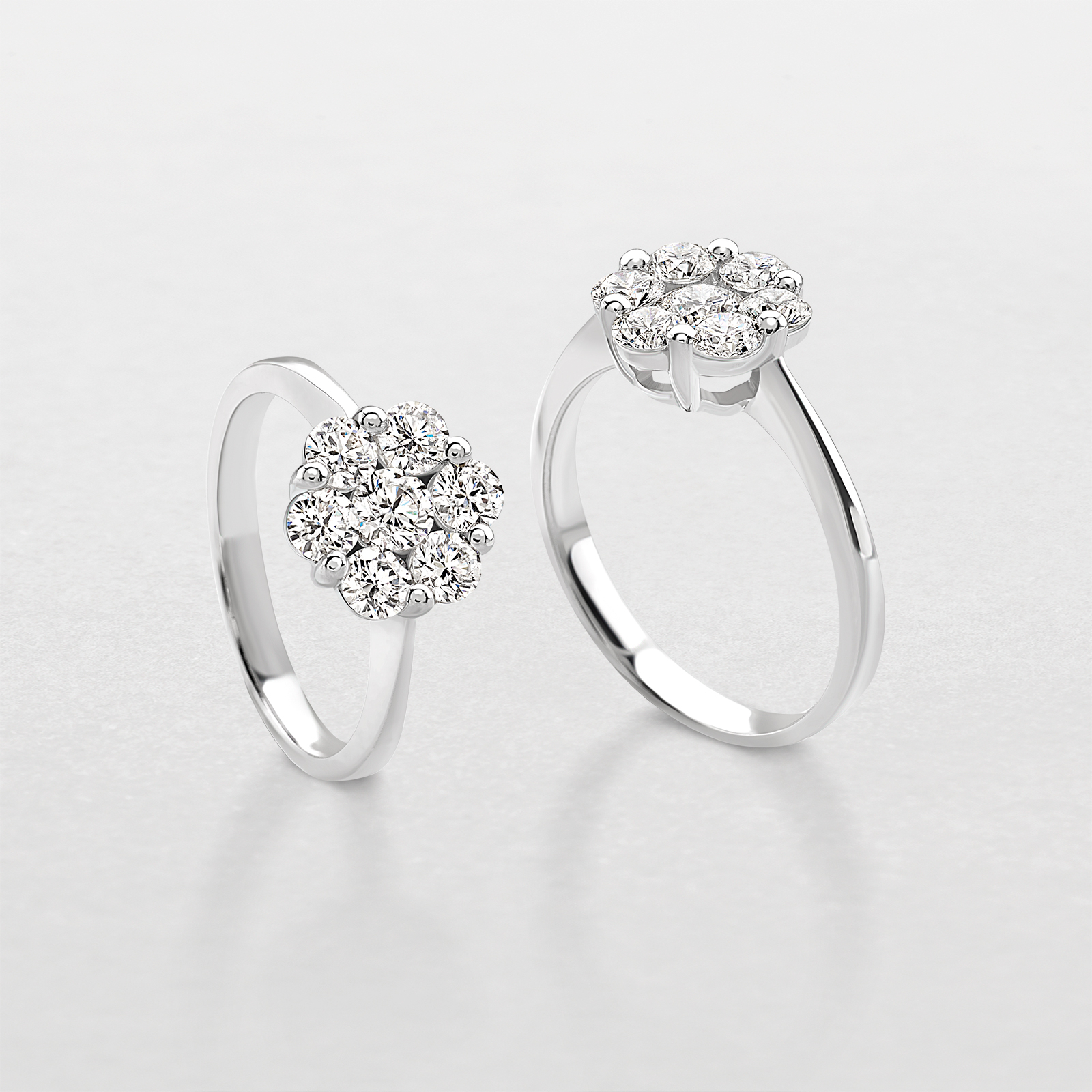 anello in oro bianco e diamanti