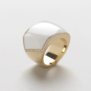 pink gold with diamonds and kogolong ring