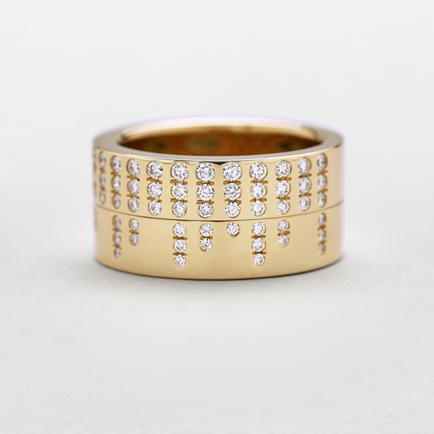pink gold and diamonds ring