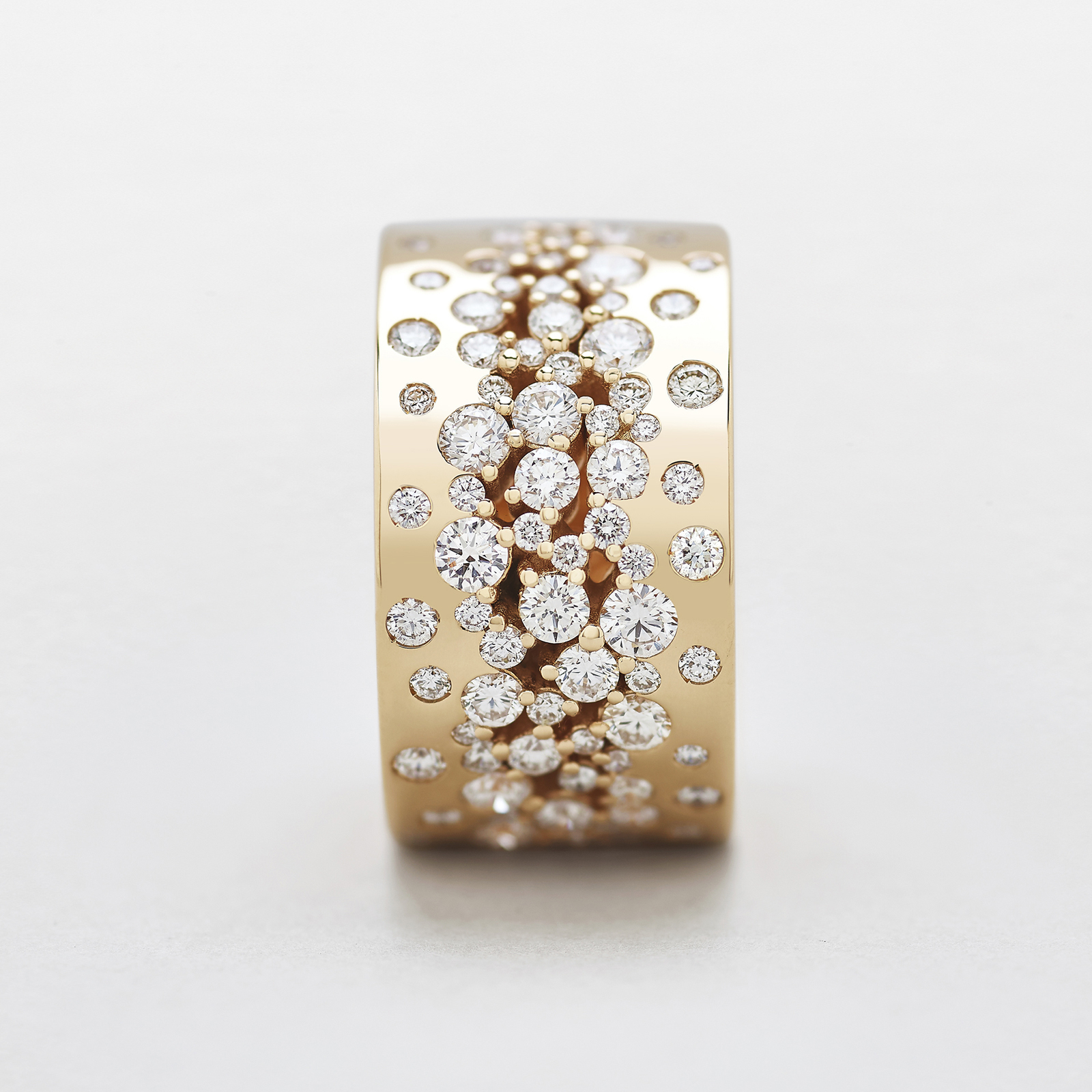 pink gold and diamonds ring