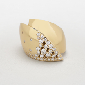 anello in oro rosa e diamanti