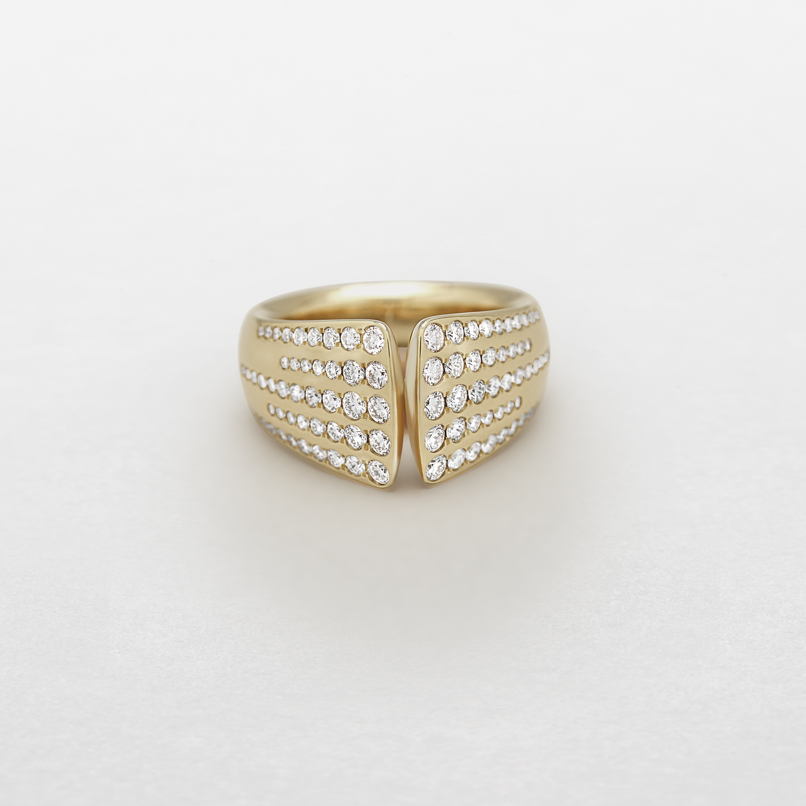 rose gold and diamonds ring