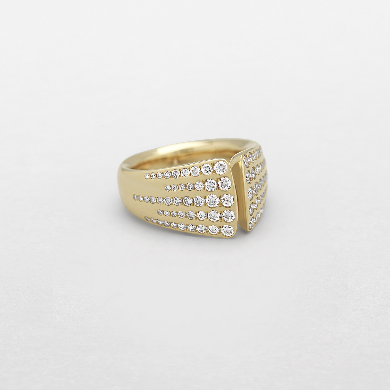 anello in oro rosa e diamanti