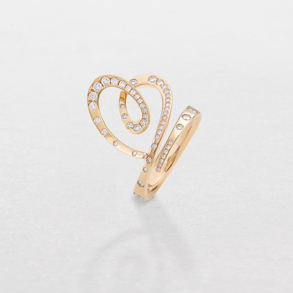 rose gold and diamonds ring