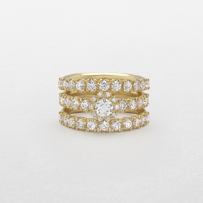 anello in oro rosa e diamanti