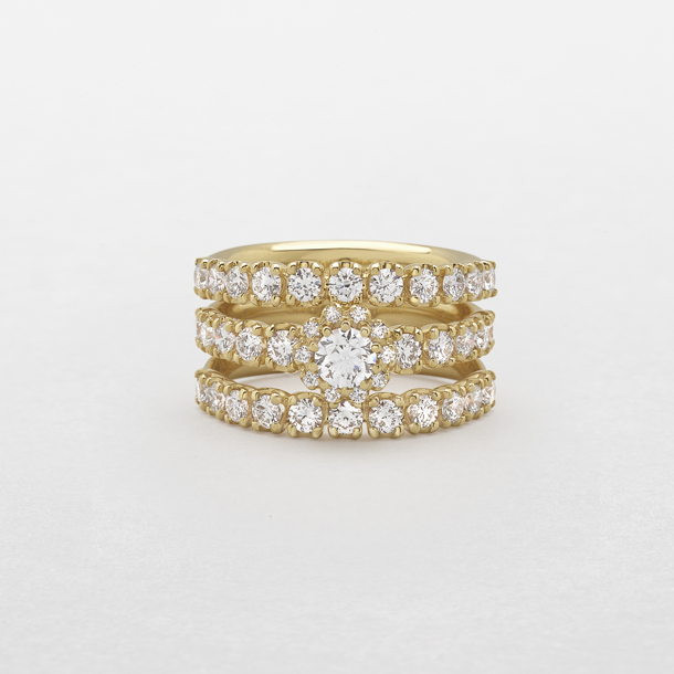 anello in oro rosa e diamanti