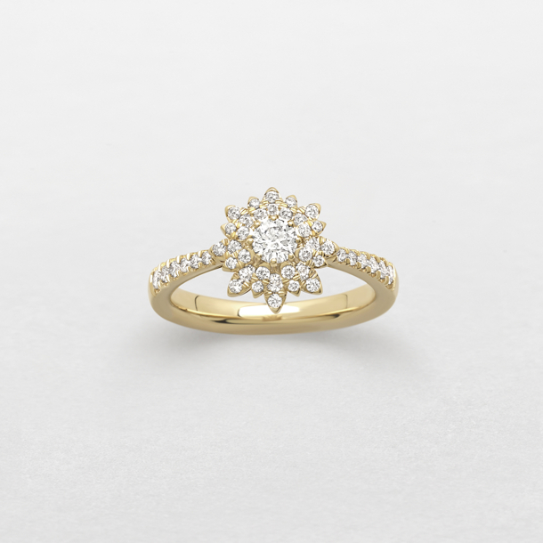 anello in oro rosa e diamanti