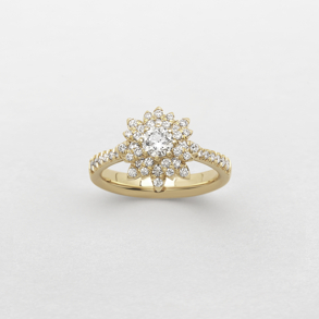 rose gold and diamonds ring