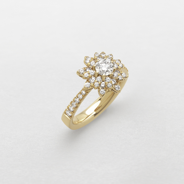 anello in oro rosa e diamanti