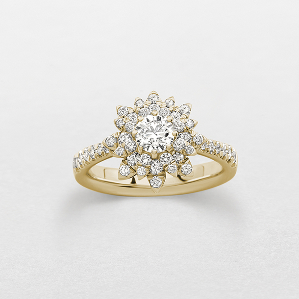 anello in oro rosa e diamanti