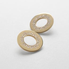 orecchini in oro rosa e diamanti