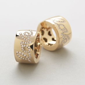 orecchini in oro rosa e diamanti