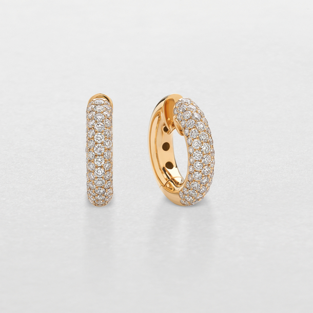 pink gold and diamonds earrings