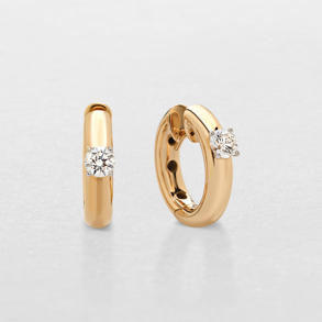 orecchini in oro rosa e diamanti