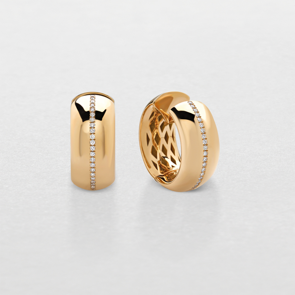 pink gold and diamonds earrings