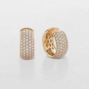 orecchini in oro rosa e diamanti