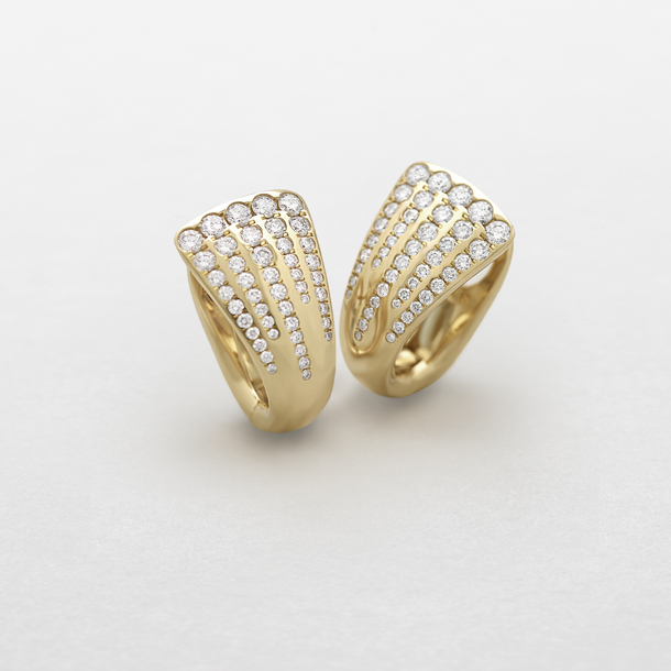 orecchini in oro rosa e diamanti