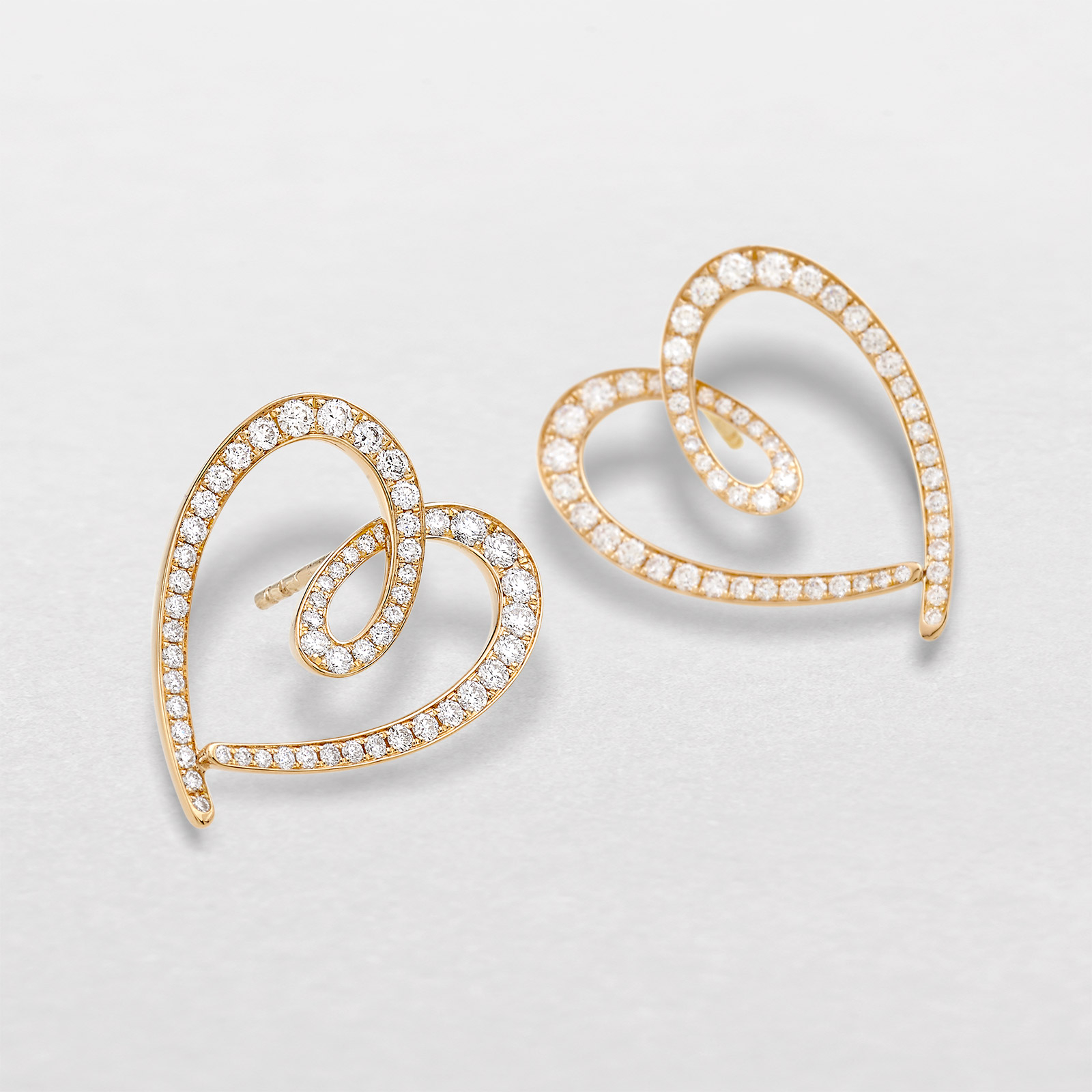 orecchini in oro rosa e diamanti