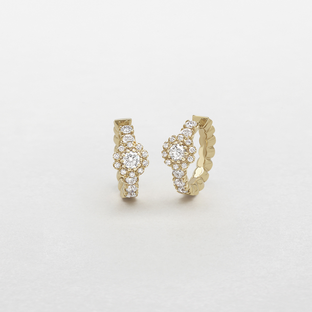 rose gold and diamonds earrings