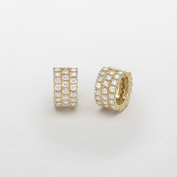 rose gold and diamonds earrings