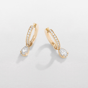 rose gold and diamonds earrings