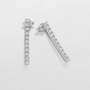 white gold and diamonds earrings