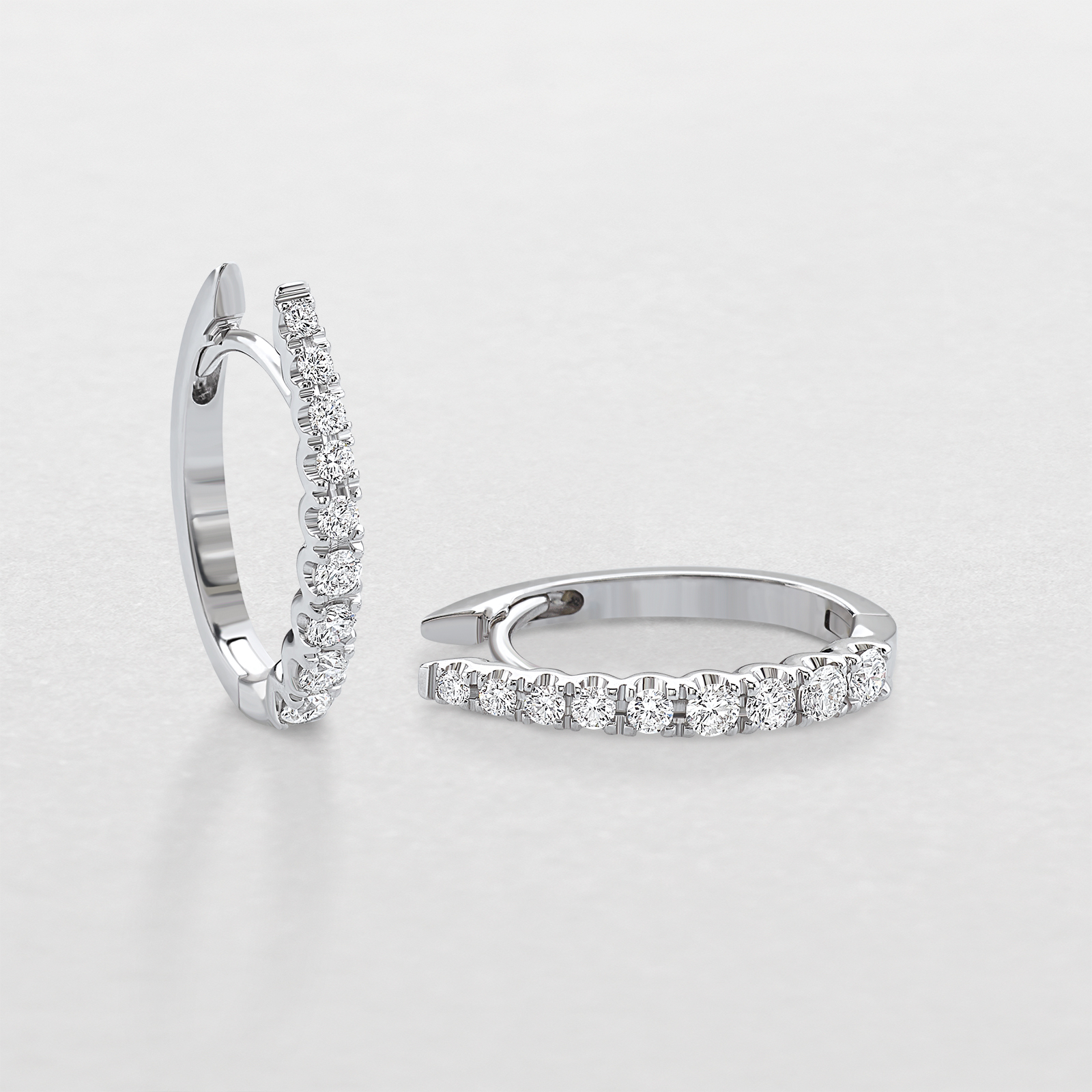 white gold and diamonds earrings