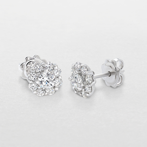 orecchini in oro bianco e diamanti