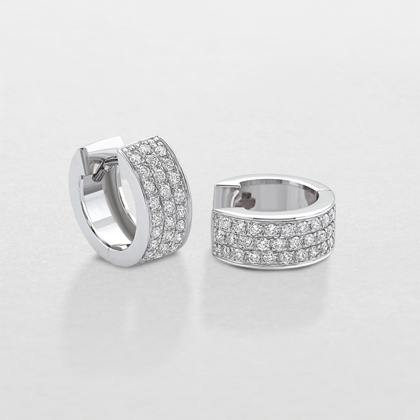 white gold and diamonds earrings