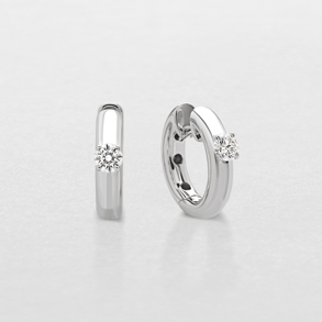orecchini in oro bianco e diamanti