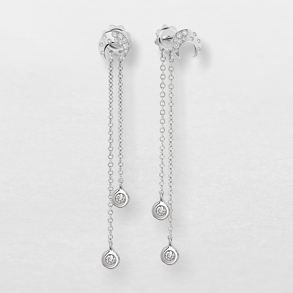 white gold and diamonds earrings
