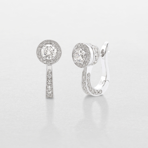 white gold and diamonds earrings
