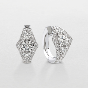 white gold and diamonds earrings