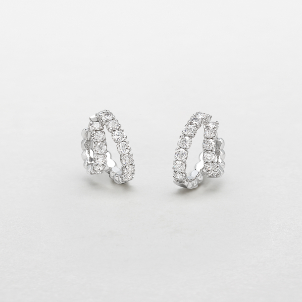 orecchini in oro bianco e diamanti