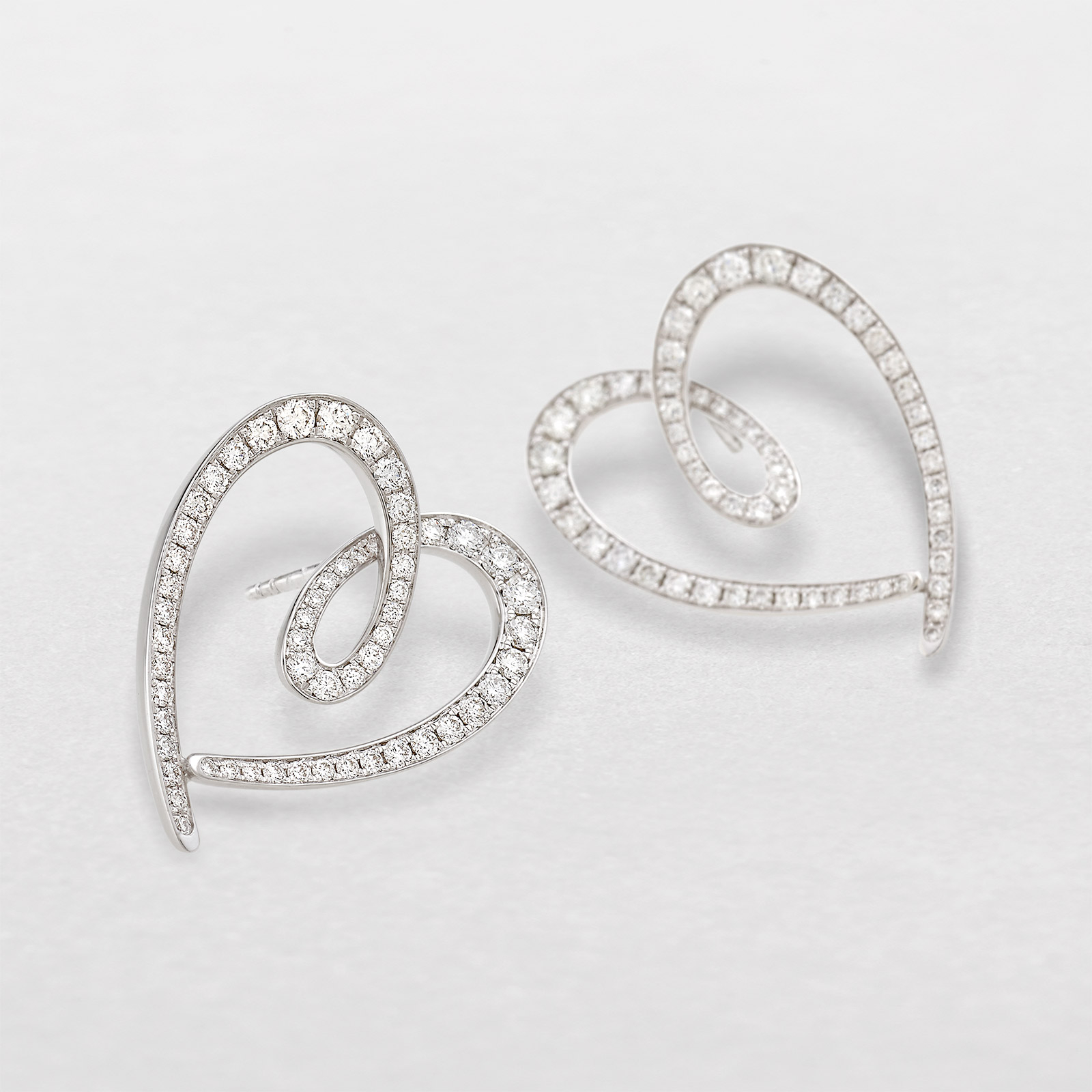 orecchini in oro bianco e diamanti