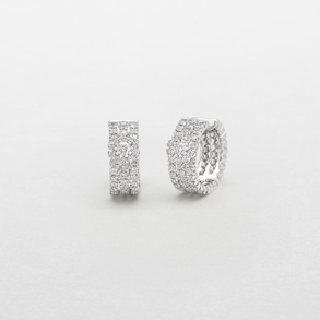 white gold and diamonds earrings