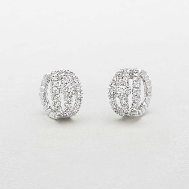 orecchini in oro bianco e diamanti