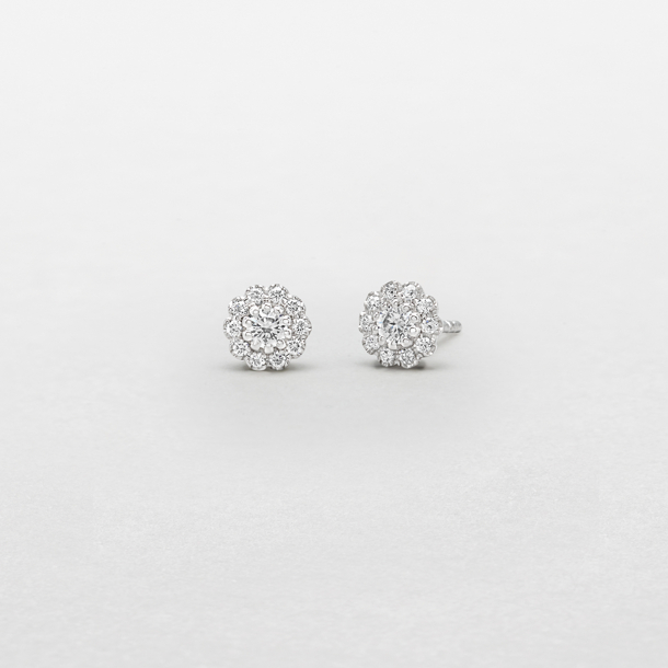 orecchini in oro bianco e diamanti