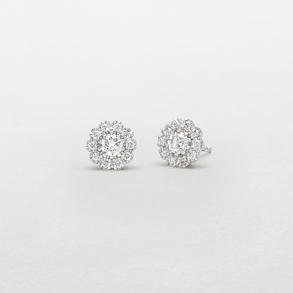 orecchini in oro bianco e diamanti