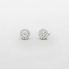 white gold and diamonds earrings