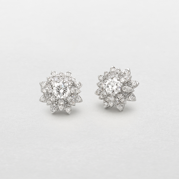 orecchini in oro bianco e diamanti