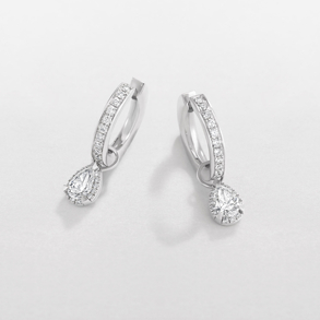 orecchini in oro bianco e diamanti