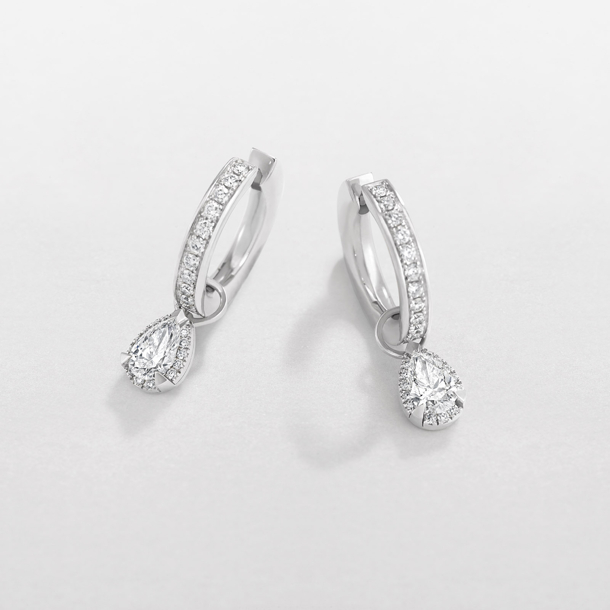 white gold and diamonds earrings