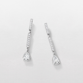 orecchini in oro bianco e diamanti