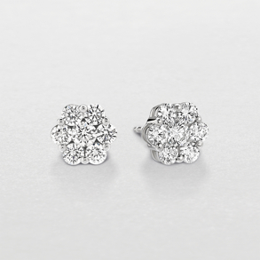 white gold and diamonds earrings